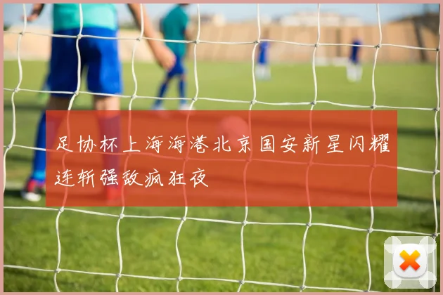 足协杯上海海港北京国安新星闪耀连斩强敌疯狂夜